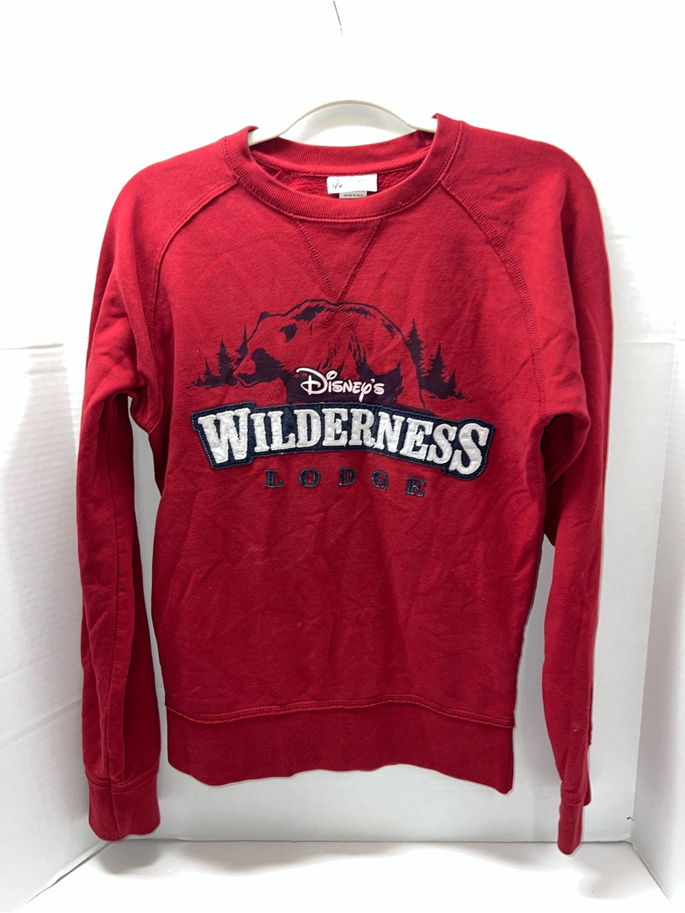 Disney Parks Red Wilderness Lodge Crewneck Sweatshirt